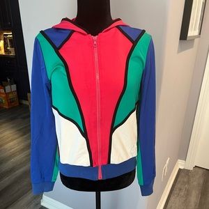 Woman multi colored hoodie